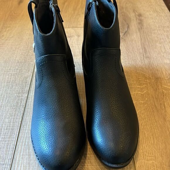 New Anthropologie x BC Cowpoke Footwear Vegan Western Ankle Boots Black US 7 - Picture 2 of 10